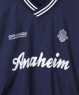 WEGO 【ユニセックス着用ITEM】ナイロングラフィックプルオーバー ネイビー