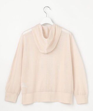 J.PRESS LADIES 【WEB限定カラーあり】SHEER LIGHT KNIT パーカー グレージュ系