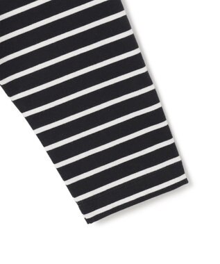 UNFILO バックZIP ボーダーT ブラック×オフ