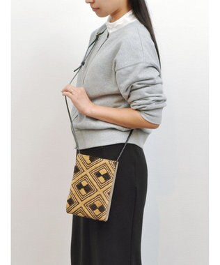 UNBILLION perche クバ布×姫路レザーミニショルダー