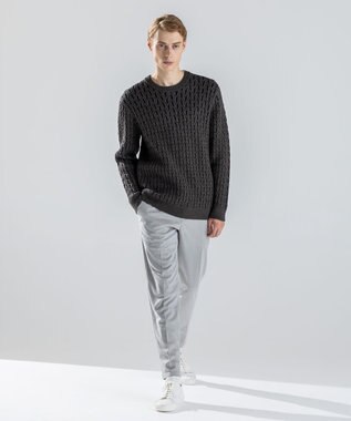 JOSEPH HOMME 【新柄】モロッカンクリスタル　クルーネックニット ダークグリーン系