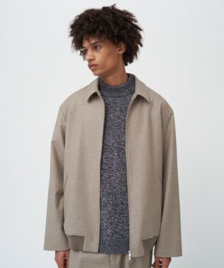 ATON MERINO COLLEGE FLANNEL | フライトジャケット - UNISEX BEIGE