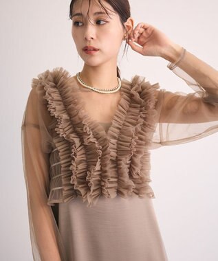 Green Parks ・Ｒａｉｌｍｅ　ＳＥＴ３点　チュールビスチェキャミワン Beige