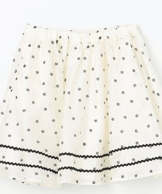 ANY KIDS ネコ×ドット スカート エクリュ
