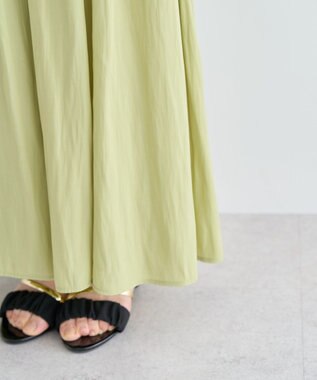 Green Parks サラフレワイドパンツ（無地） Lime Green