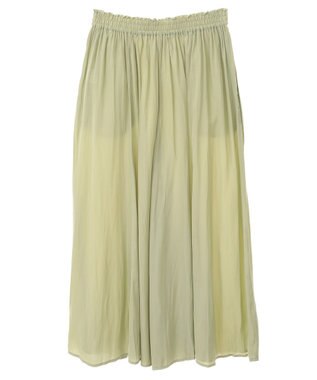 Green Parks サラフレワイドパンツ（無地） Lime Green