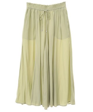 Green Parks サラフレワイドパンツ（無地） Lime Green