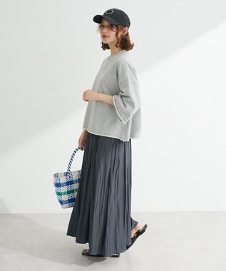 Green Parks サラフレワイドパンツ（無地） Charcoal Gray