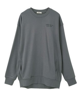 earth music&ecology サイドリブロゴスウェット Gray