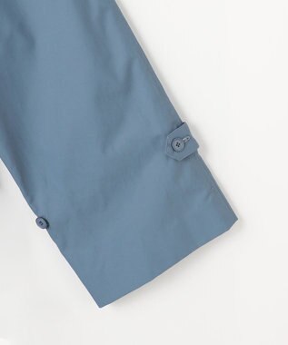 自由区 S コットンナイロンバルカラー コート ブルー