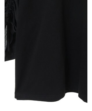 Green Parks ・ＥＬＥＮＣＡＲＥ　ＤＵＥ　ギャザースリーブＴＥＥ Black