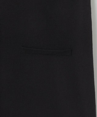 ICB 【洗える】ドライコットンアセテート ニットジレ ブラック系