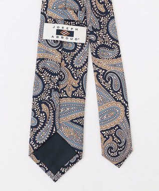 JOSEPH ABBOUD 【イタリア生地・日本製】ビッグペイズリー ネクタイ サックスブルー系7