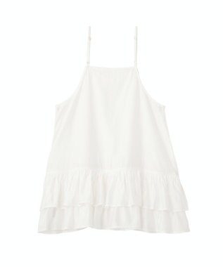 earth music&ecology ティアードフリルヘムキャミソール Off White