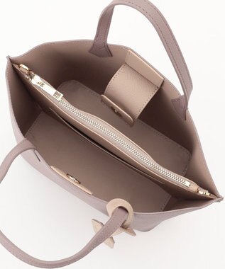 LA BAGAGERIE 【MONICA】バイカラーミディトートバッグ グレー