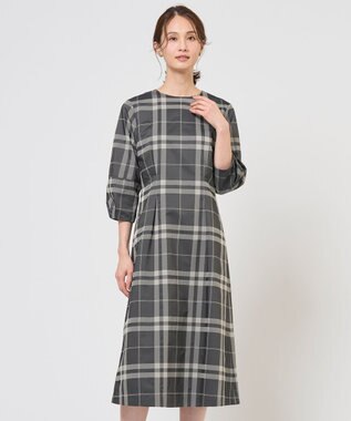 J.PRESS LADIES S ブロックチェックジャガード ワンピース