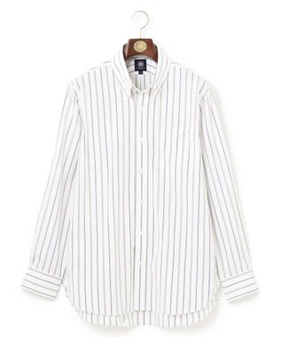 J.PRESS MEN 【KING SIZE】【PREMIUM PLEATS / 形態安定】ジェントリーストライプ シャツ / B.D. ブラウン系2