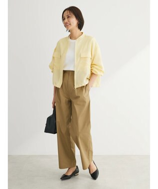 Green Parks シアーショート丈ブルゾン Yellow