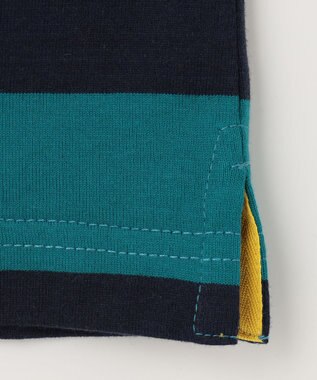 J.PRESS KIDS 【110-130cm】ボーダーJPサガラ刺繍 Ｔシャツ グリーン系1