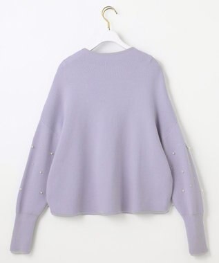 ANY SIS 【洗える】パール調ディテール ニット ラベンダー