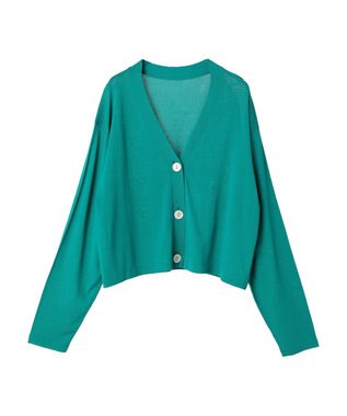 earth music&ecology ハイゲージニットカーディガン Green