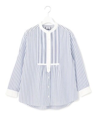 J.PRESS YORK STREET 【WOMEN】コットンタイプライター ブラウス ブルー系2