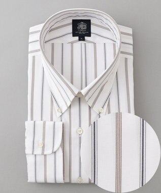  【KING SIZE】【PREMIUM PLEATS / 形態安定】ジェントリーストライプ シャツ / B.D.