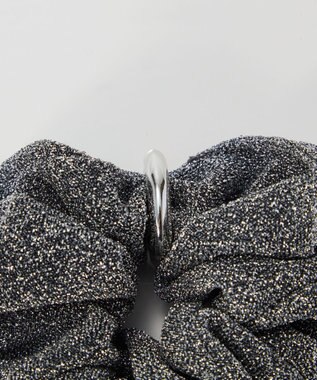 Phoebe メタルグリッターシュシュ　グレー グレー