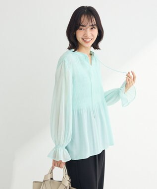 Green Parks マジョリカブラウス Light Green