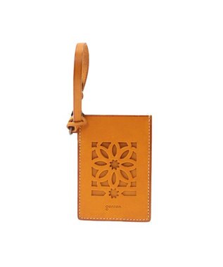 genten カットワーク パスケース イエロー