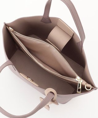 LA BAGAGERIE 【MONICA】バイカラーミディトートバッグ グレー