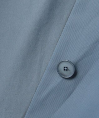 自由区 S コットンナイロンバルカラー コート ブルー