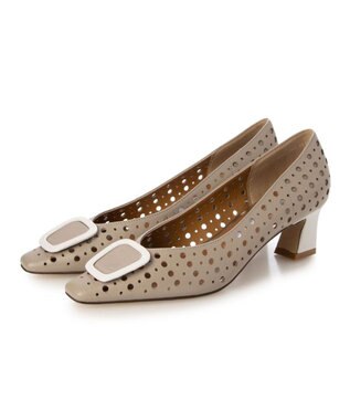 MODE ET JACOMO <MODE ET JACOMO>バックルモチーフパンチングパンプス
