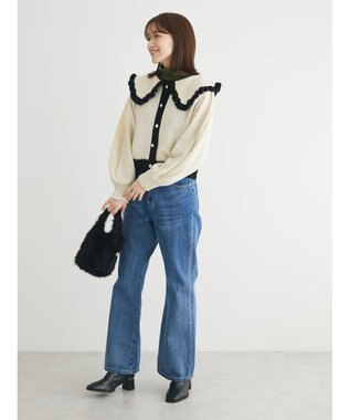 Green Parks カットリブタートルネックプルオーバー Black