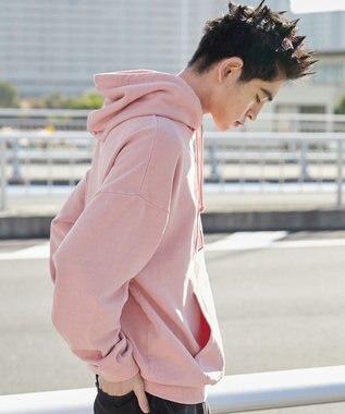 WEGO 【ユニセックス着用ITEM】ピグメントOMGプルパーカー ピンク