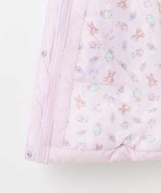 ANY KIDS 【洗濯機OK】中綿Aラインロングコート ラベンダー