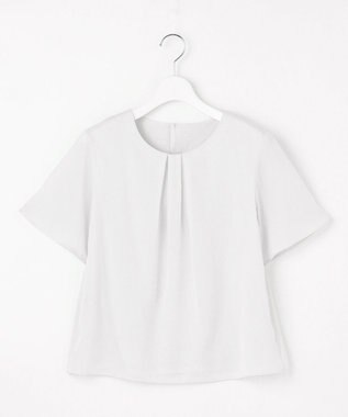 J.PRESS LADIES L シアーストライプ カットソー ライトグレー系1