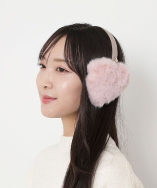 MOONBAT 【ラッピングBOX付き】FURLA ハート型イヤマフ ピンク