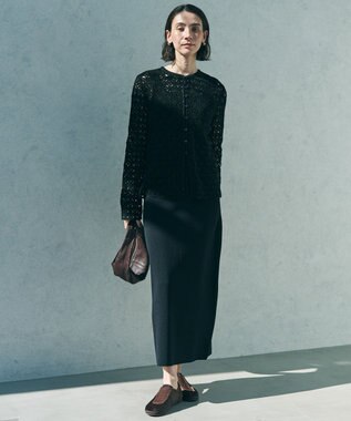 UNFILO 【前後着用可能】ラッセルレース 2WAYプルオーバー ブラック