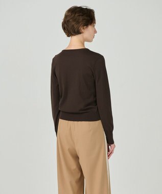 GRACE CONTINENTAL クルーニットトップ ブラウン