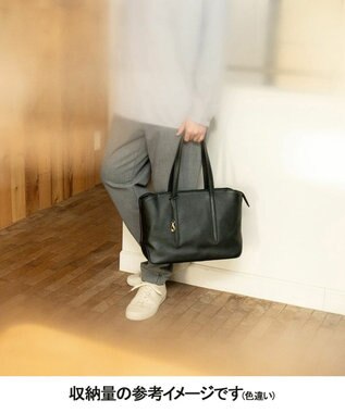 GOTAIRIKU 【ETIAM】シュリンク ファスナートートバッグ（S）《Flexi》 ブラック系