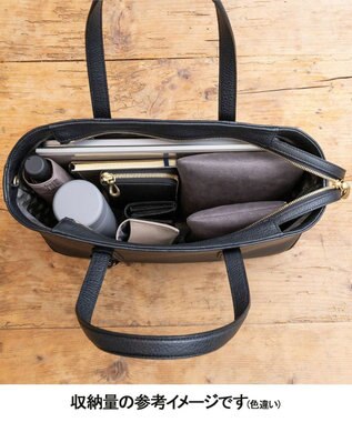 GOTAIRIKU 【ETIAM】シュリンク ファスナートートバッグ（S）《Flexi》 ブラック系