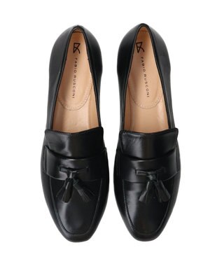 INTER-CHAUSSURES 【FABIO RUSCONI】フラットヒールタッセルローファー ブラック