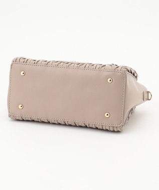 LA BAGAGERIE ランダムプリーツ2WAYハンドバッグ グレージュ