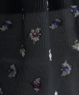 YECCA VECCA シアージャガードペプラムブラウス Black