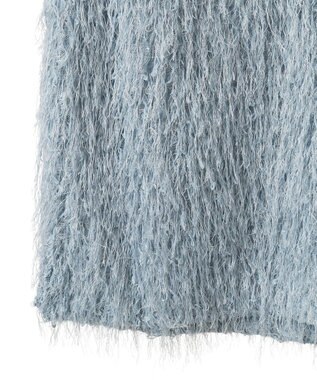 AMERICAN HOLIC 【前後2way】サイドスリットシャギーベスト Grayish Blue