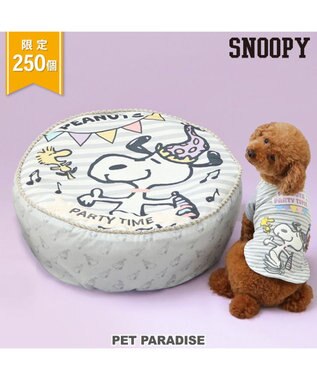  ≪数量限定 スヌーピーお誕生日≫ スヌーピー 丸形クッション 《パーティー柄》