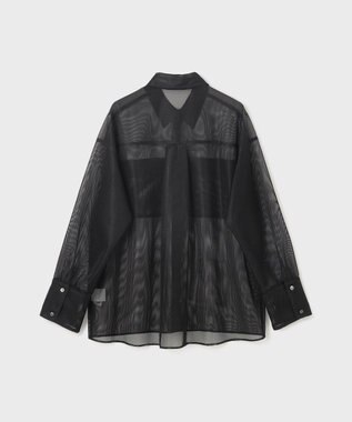 GRACE CONTINENTAL メッシュオーバーシャツ ブラック