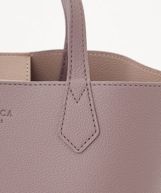 LA BAGAGERIE 【MONICA】バイカラーミディトートバッグ グレー