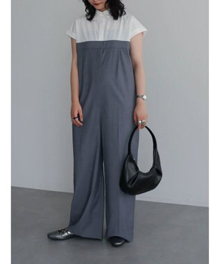 Green Parks シャツデザインロンパース Gray